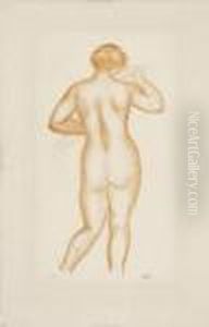 Femme Nue De Dos (indication D'une Echarpe) by Aristide Maillol