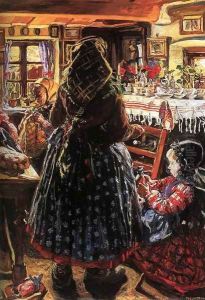 Peasant Interior 1912 by Izsak Perlmutter