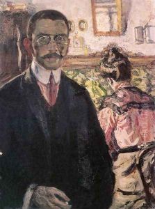 Self-portrait 1905 by Izsak Perlmutter
