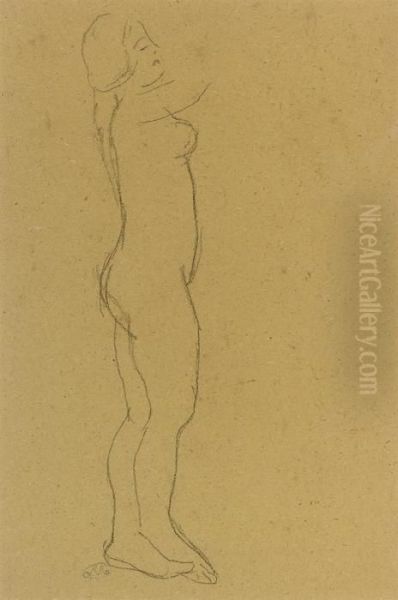 Jeune Fille Nue De Profil - view 1