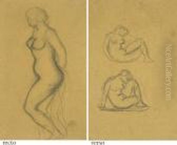 Nu Debout (recto); Etude Pour "la Mediterranee" (verso) by Aristide Maillol