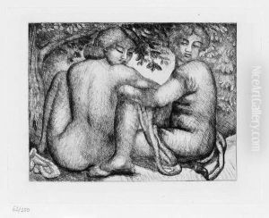 Deux Femmes Assises Sous Des Feuillages. 1928-1929. Deux Femmes Assises Sous Des Feuillages. 1928-1929.