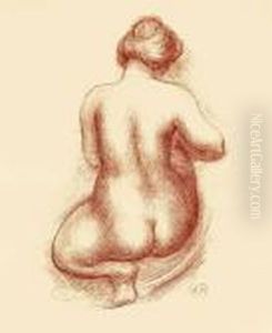 Femme Nue Accroupie De Dos / Femme Nue De Dos by Aristide Maillol