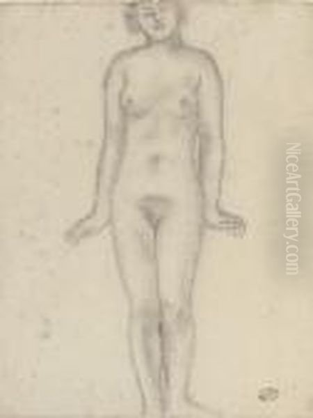 Study For The Central Figure Of 'les Trois Nymphes' - view 1
