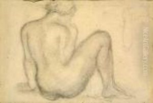 Femme Nue De Dos, Vers 1918 by Aristide Maillol