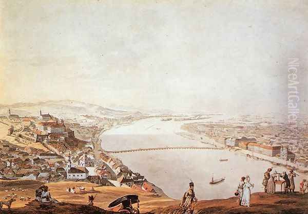 View of Pest-Buda from the Gellerthegy 1817 - view 1