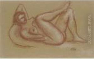 Dina Couchee De Face by Aristide Maillol