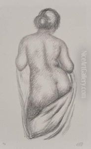 Femme De Dos Drape by Aristide Maillol
