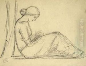 Jeune Femme Adossee A Une Fenetre by Aristide Maillol