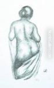 Femme De Dos Drape by Aristide Maillol