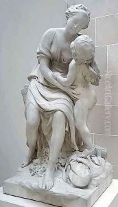 L'Amour embrassant l'Amitie (Love embracing Friendship) by Jean-Baptiste Pigalle