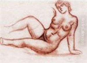 Femme Accoudee De Face by Aristide Maillol