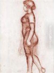 Femme De Profil A Peine Ventue by Aristide Maillol
