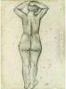 Jeune Fille Debout De Dos Se Coiffant by Aristide Maillol
