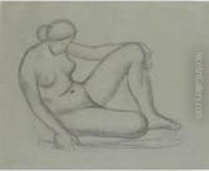Study For Debussy Monument: Femme Accroupie by Aristide Maillol