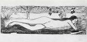 Femme Nue Etendue A Plat Ventre. Vers 1895. by Aristide Maillol