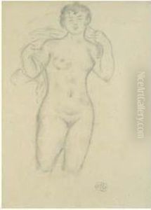 Jeune Fille Nue Au Chale by Aristide Maillol