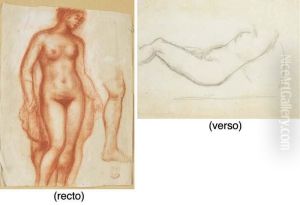 Etude De Baigneuse A La Draperie (recto); Etude De Corps (verso) by Aristide Maillol