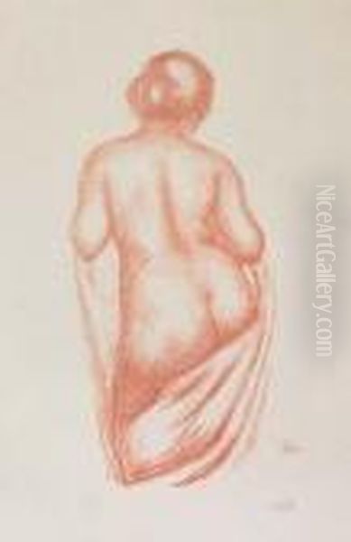 Femme De Dos Drapee - view 1