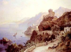 The Bay Of Salerno by Friedrich, the younger Preller