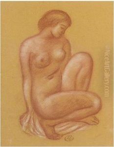 Etude Pour Le Monument A Claude Debussy (baigneuse Accroupie) by Aristide Maillol