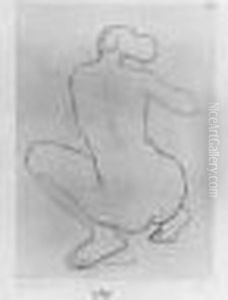 Femme Accroupie De Dos. 1926.
 Eau-forte. 235 X 168. G. 322.