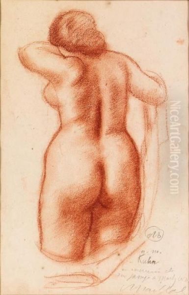 Standing Nude Seen From Behind (recto); Nude Study (verso) - view 1