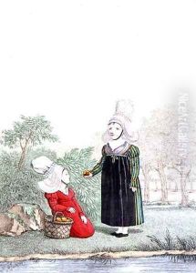 Children from the Rouen district of Normandy, early 19th century by Pecheux, Benoit
