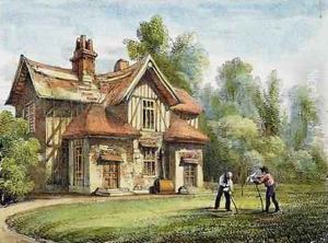 Queens Cottage, Richmond Gardens, plate 17 from Kew Gardens A Series of Twenty-Four Drawings on Stone, engraved by Charles Hullmandel 1789-1850 published 1820 by Papendiek, George Ernest