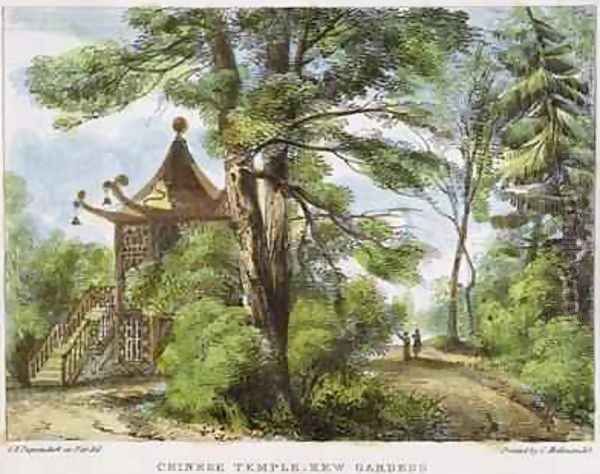 Chinese Temple, Kew Gardens, plate 13 from Kew Gardens A Series of Twenty-Four Drawings on Stone, engraved by Charles Hullmandel 1789-1850 published 1820 - view 1