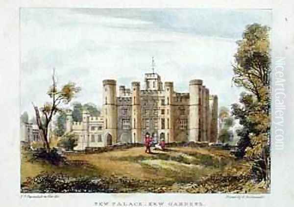 New Palace, Kew Gardens, plate 1 from Kew Gardens A Series of Twenty-Four Drawings on Stone, engraved by Charles Hullmandel 1789-1850 published 1820 - view 1