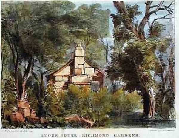 Stone House, Richmond Gardens, plate 23 from Kew Gardens A Series of Twenty-Four Drawings on Stone, engraved by Charles Hullmandel 1789-1850 published 1820 - view 1