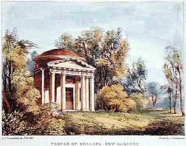 Temple of Bellona, Kew Gardens, plate 24 from Kew Gardens A Series of Twenty-Four Drawings on Stone, engraved by Charles Hullmandel 1789-1850 published 1820 - view 1