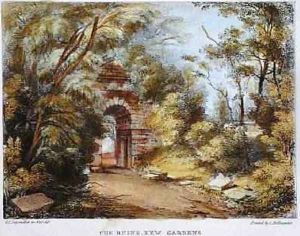 The Ruins, Kew Gardens, plate 15 from Kew Gardens A Series of Twenty-Four Drawings on Stone, engraved by Charles Hullmandel 1789-1850 published 1820 by Papendiek, George Ernest