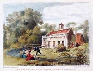 Remains of Kew Palace from the Gardens, plate 6 from Kew Gardens A Series of Twenty-Four Drawings on Stone, engraved by Charles Hullmandel 1789-1850 published 1820 by Papendiek, George Ernest