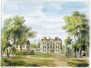 South Front, Old Palace, Kew Gardens, plate 2 from Kew Gardens A Series of Twenty-Four Drawings on Stone, engraved by Charles Hullmandel 1789-1850 published 1820 by Papendiek, George Ernest
