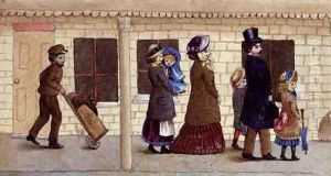 On the Station Platform, Addiscombe, 1883 by Rosa Petherick
