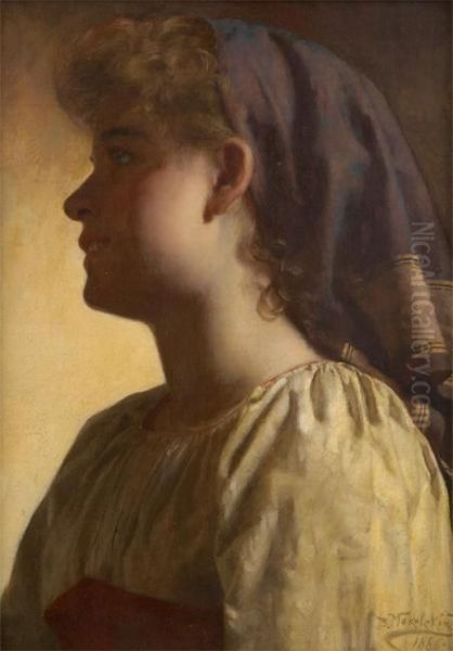 Jeune Paysanne De Profil - view 1