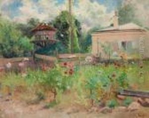Summer Garden by Konstantin Egorovich Egorovich Makovsky