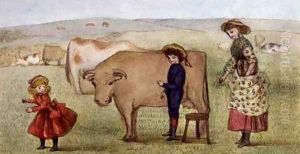 Milking Time, Addiscombe, 1883