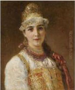 The Young Boyarina by Konstantin Egorovich Egorovich Makovsky