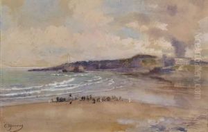 Biarritz by Konstantin Egorovich Egorovich Makovsky