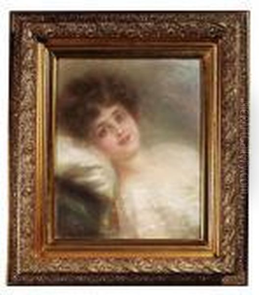 Konstantin Egorowitsch . Portrait Of A Lady. Her Head Lies On A White Pillow - view 1