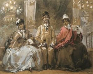 Intermission At The Opera by Konstantin Egorovich Egorovich Makovsky