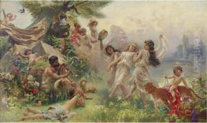 Happy Arcadia, 1889-1890 by Konstantin Egorovich Egorovich Makovsky