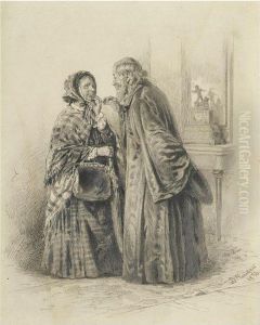 A Private Conversation by Vladimir Egorovic Makovsky