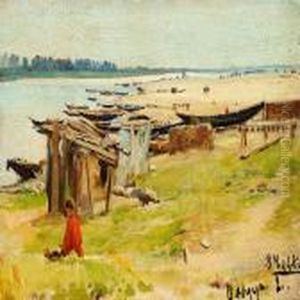 Summer View From Volga River by Vladimir Egorovic Makovsky