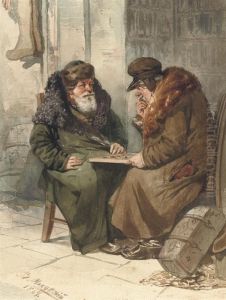 A Game Of Checkers by Vladimir Egorovic Makovsky