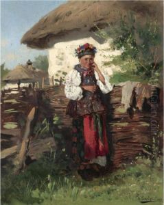 Ukrainian Girl by Vladimir Egorovic Makovsky