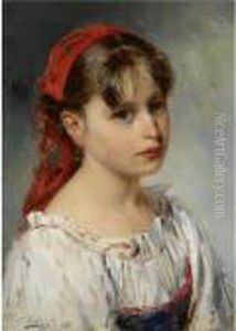 Portrait Of An Italian Girl by Vladimir Egorovic Makovsky